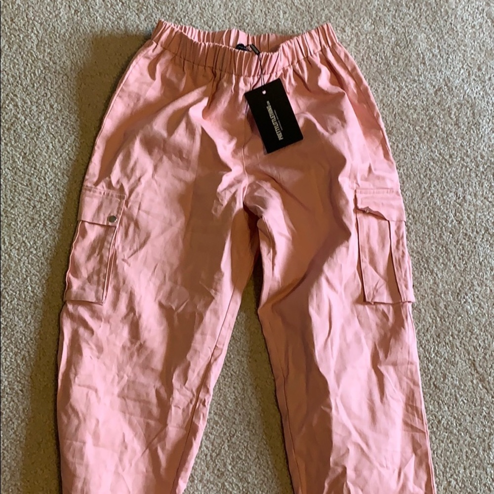 Pretty little thing pink cargo pants!